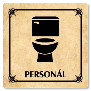 WC personál, 100x100mm, pergamen, Nebraska